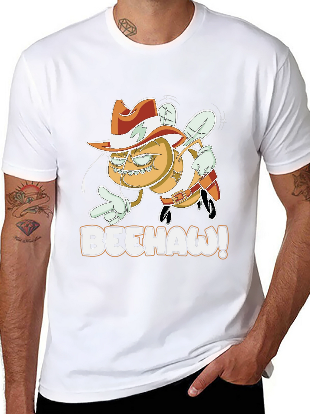 Beehaw Cartoon Graphic T-Shirt