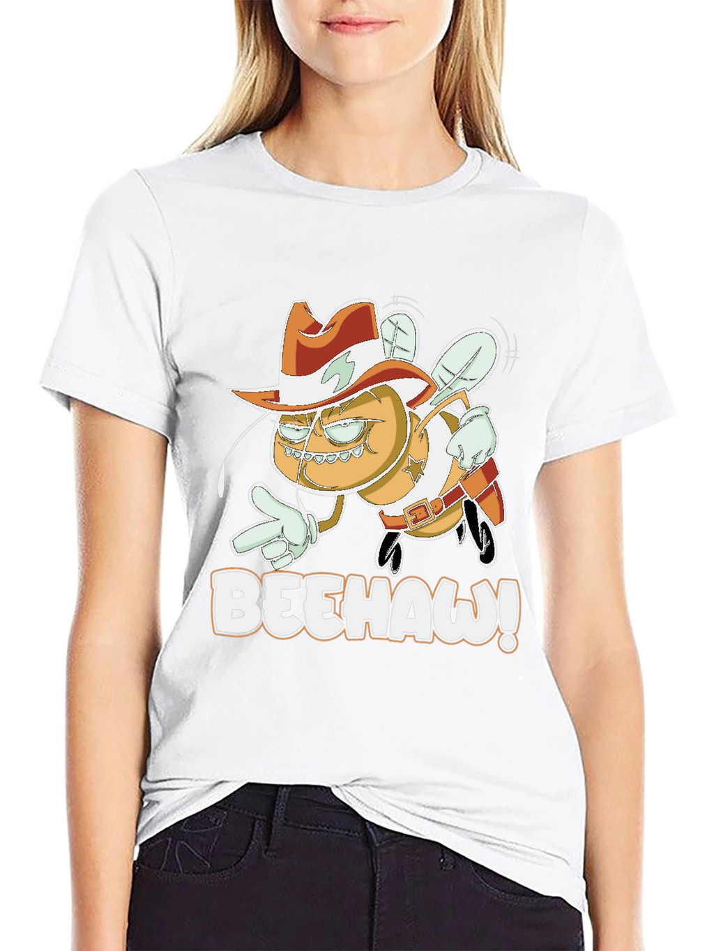Beehaw Cartoon Graphic T-Shirt