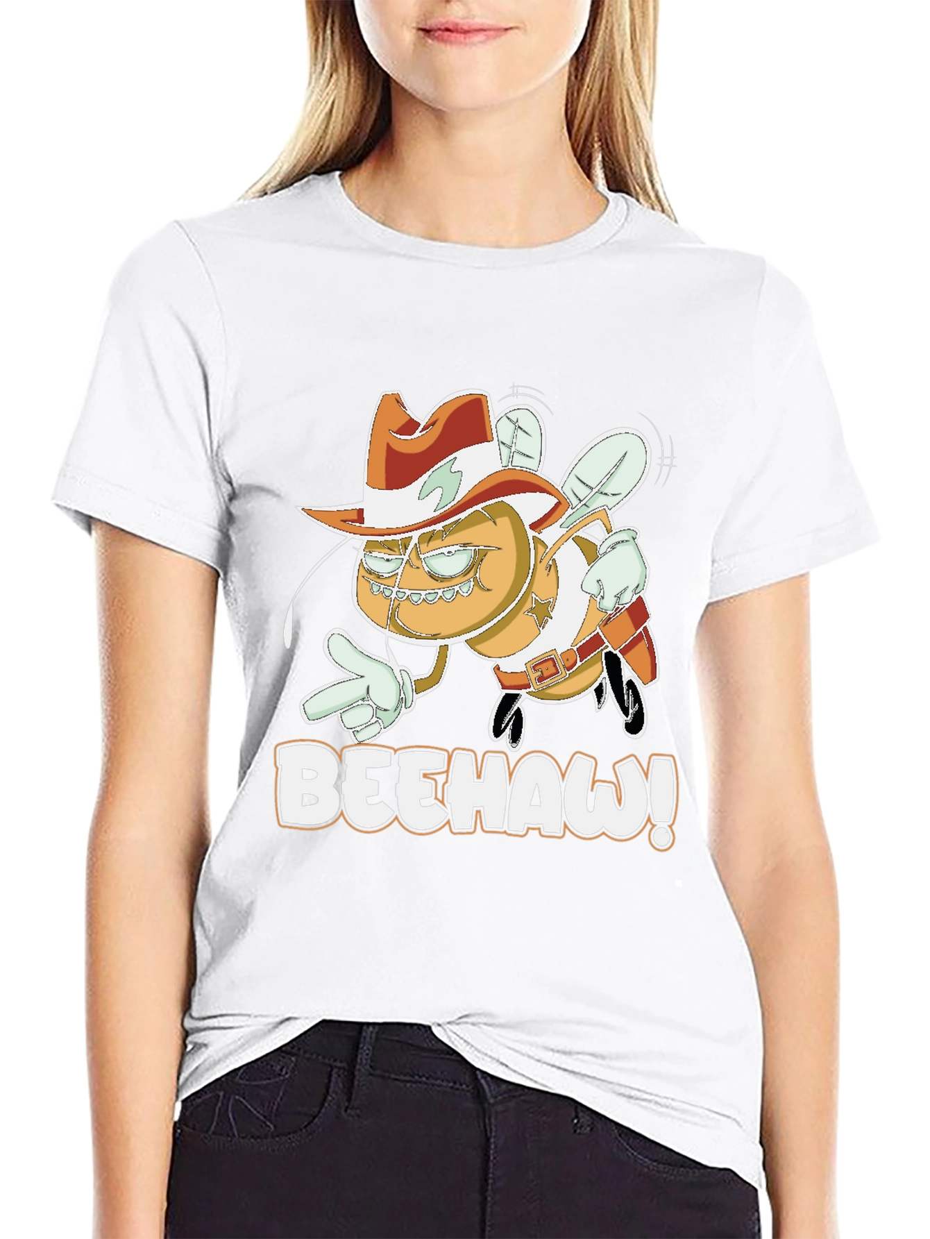 Beehaw Cartoon Graphic T-Shirt