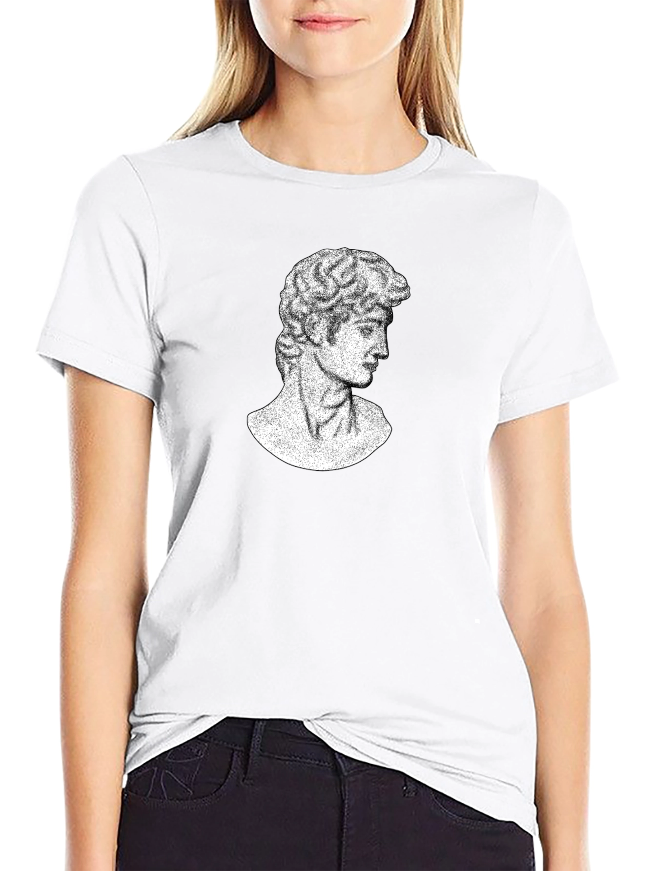 David Bust Graphic Tee - Black Casual T-Shirt