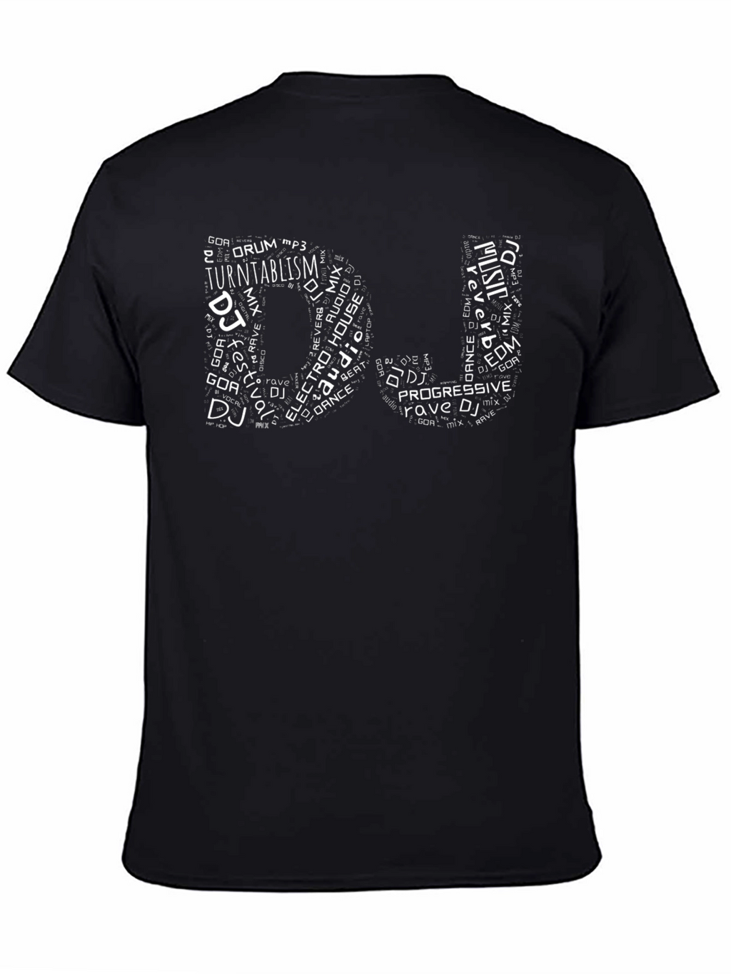 DJ Music Word Art T-Shirt