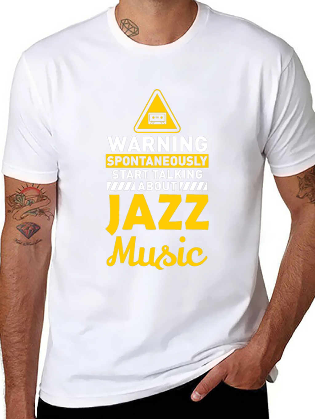 Warning Jazz Music T-Shirt Funny Musician Tee