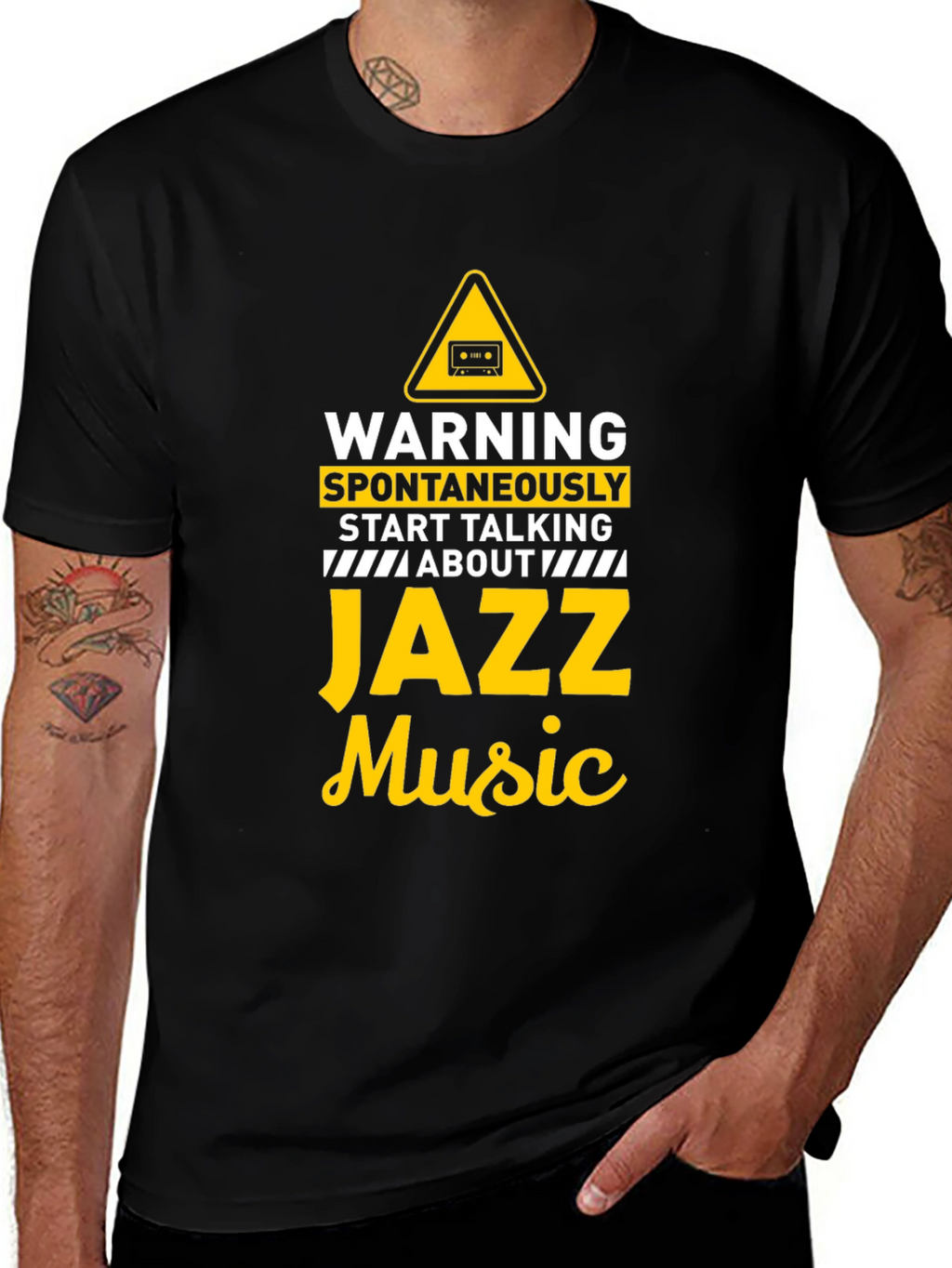 Warning Jazz Music T-Shirt Funny Musician Tee