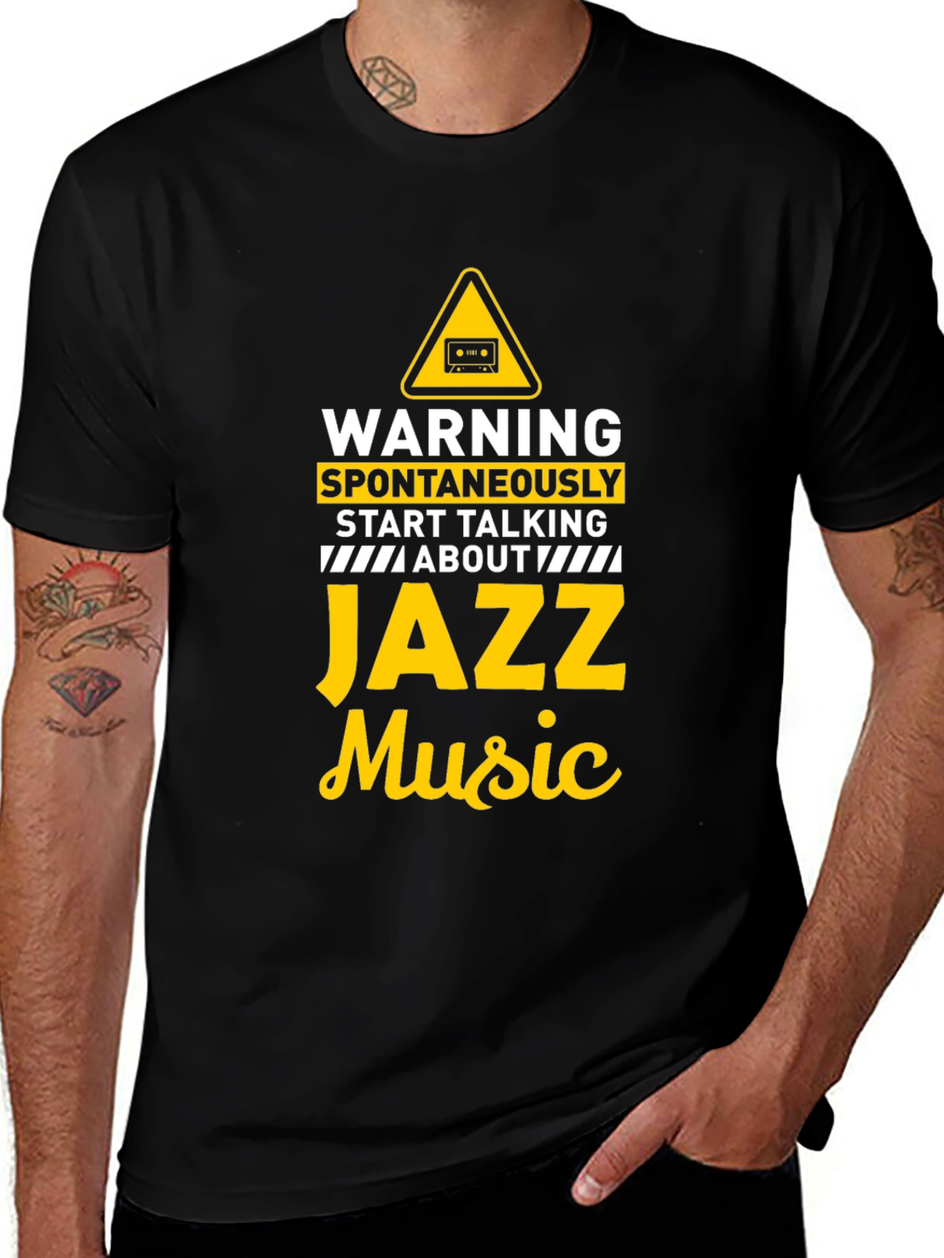 Warning Jazz Music T-Shirt Funny Musician Tee