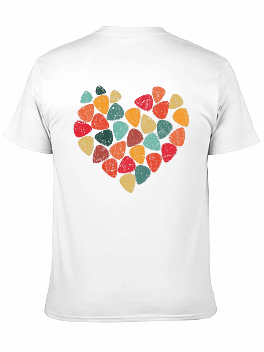 Guitar Pick Heart T-Shirt - Music Lover Tee