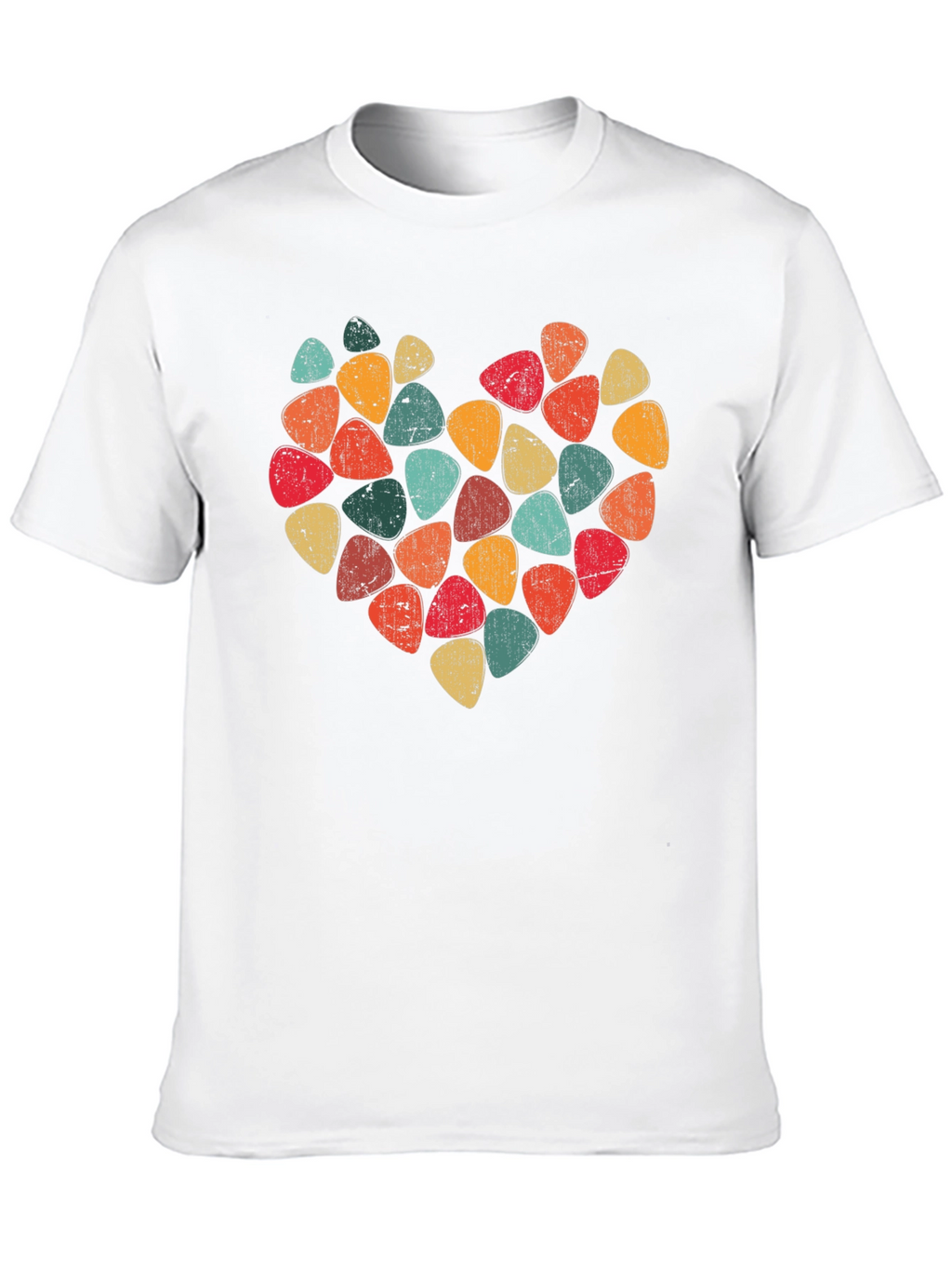 Guitar Pick Heart T-Shirt - Music Lover Tee
