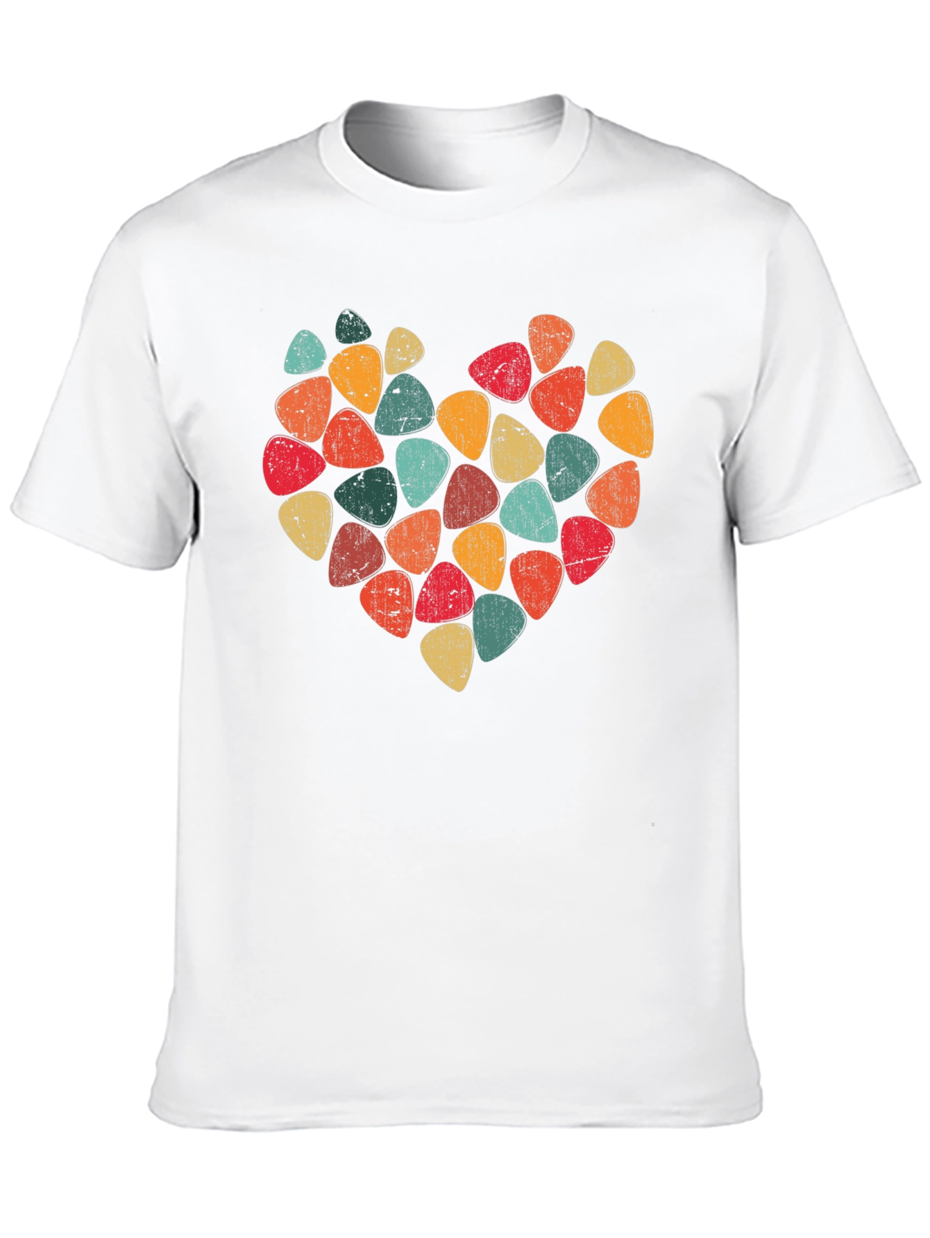 Guitar Pick Heart T-Shirt - Music Lover Tee
