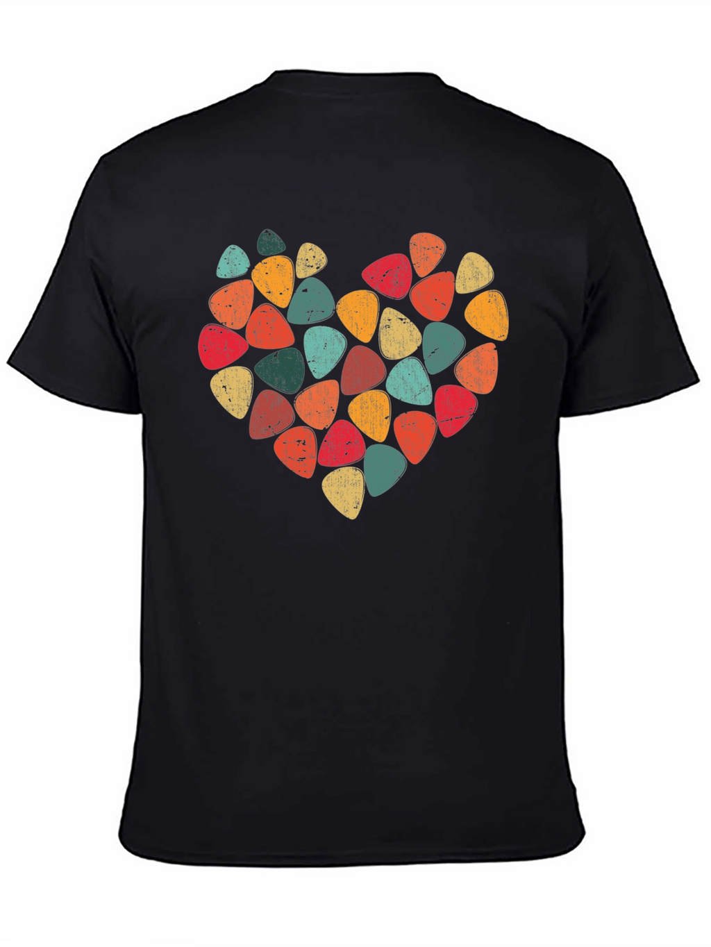 Guitar Pick Heart T-Shirt - Music Lover Tee