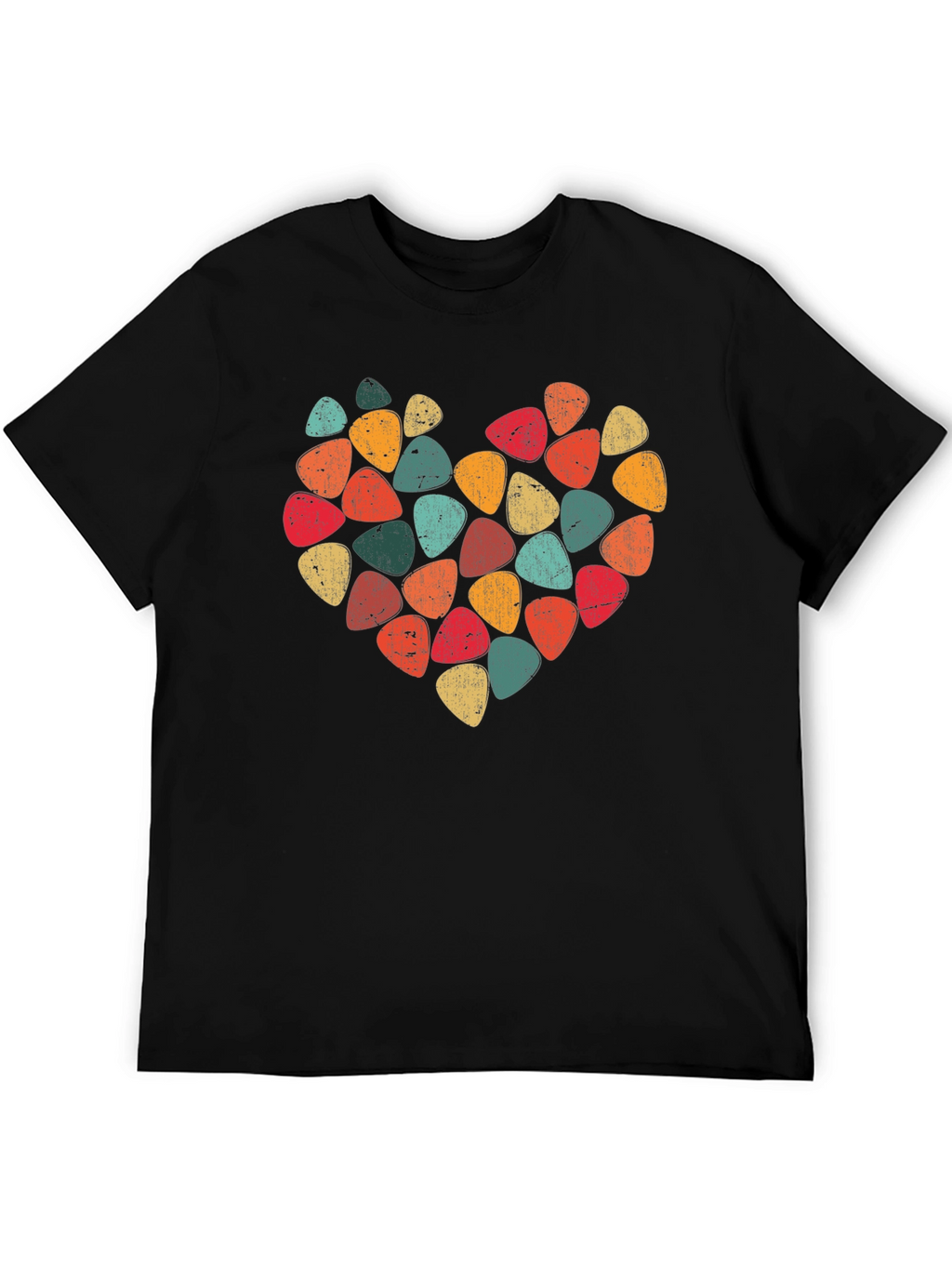 Guitar Pick Heart T-Shirt - Music Lover Tee