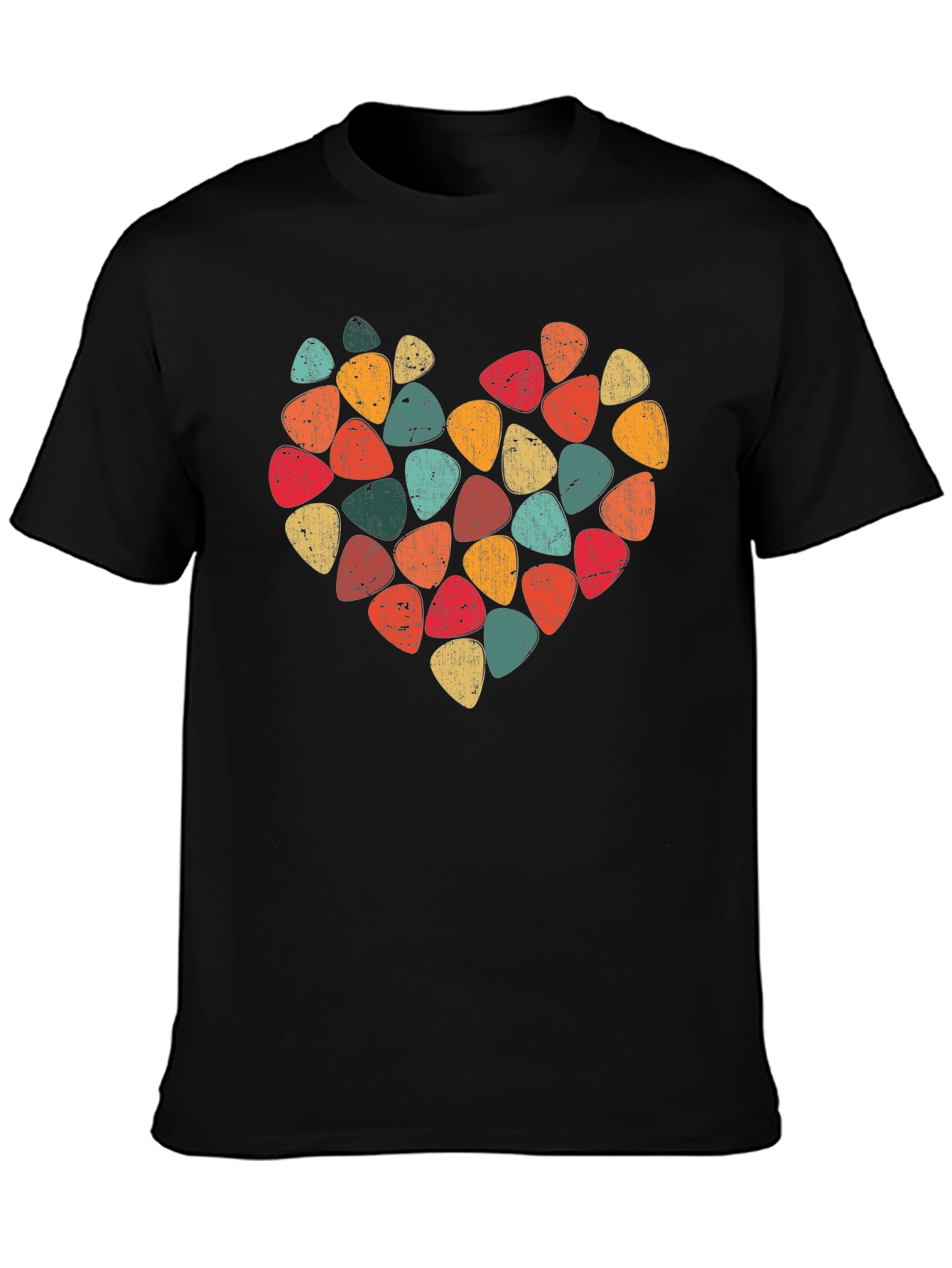 Guitar Pick Heart T-Shirt - Music Lover Tee