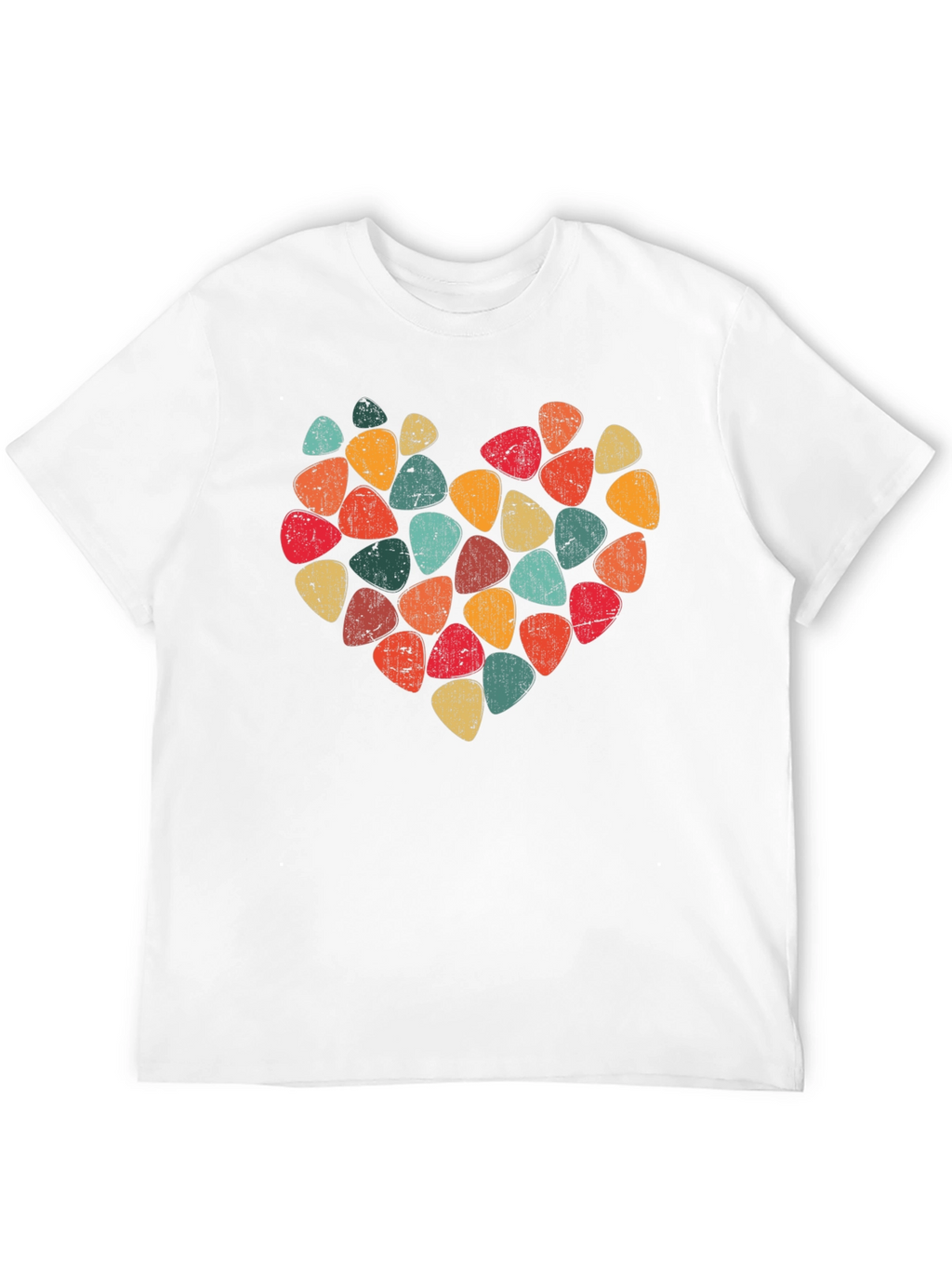 Guitar Pick Heart T-Shirt - Music Lover Tee