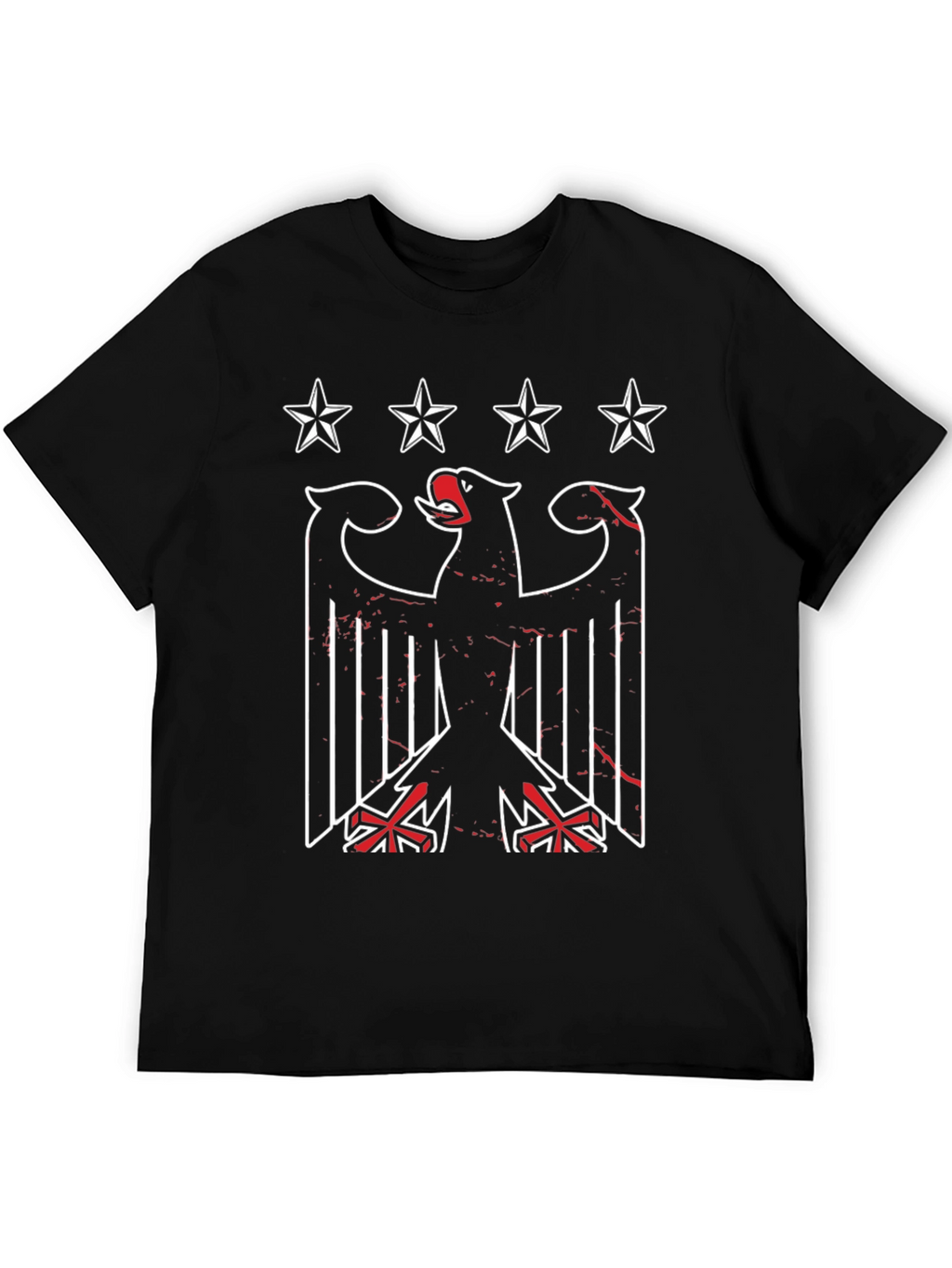 Graphic Eagle T-Shirt: Patriotic Black Tee