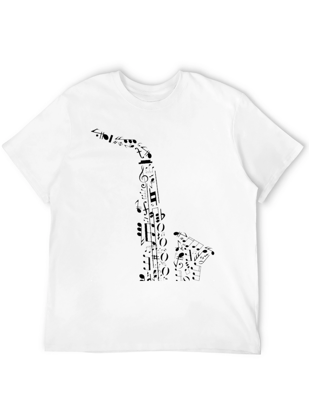 Musical Saxophone Graphic Tee - Black