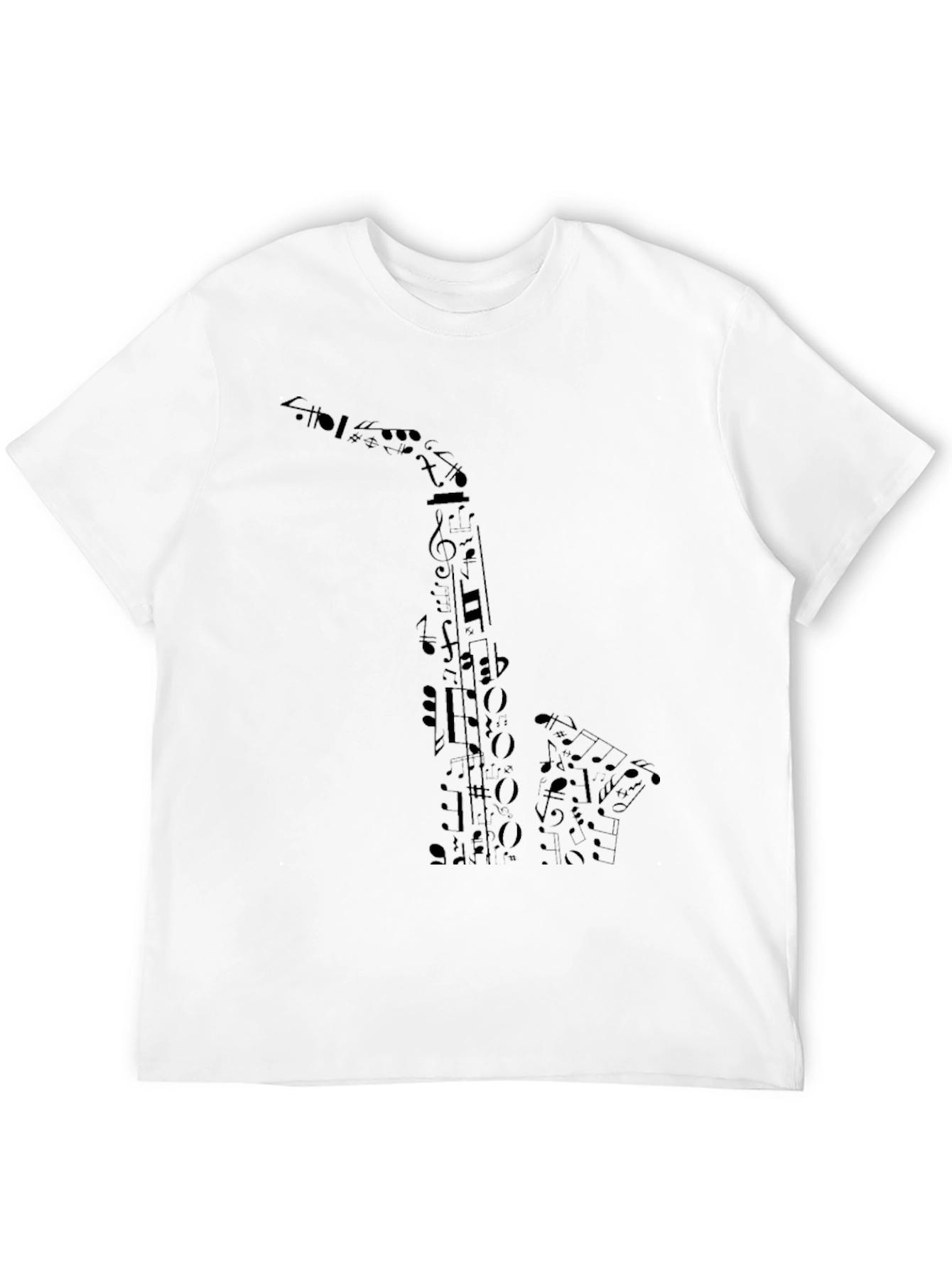Musical Saxophone Graphic Tee - Black