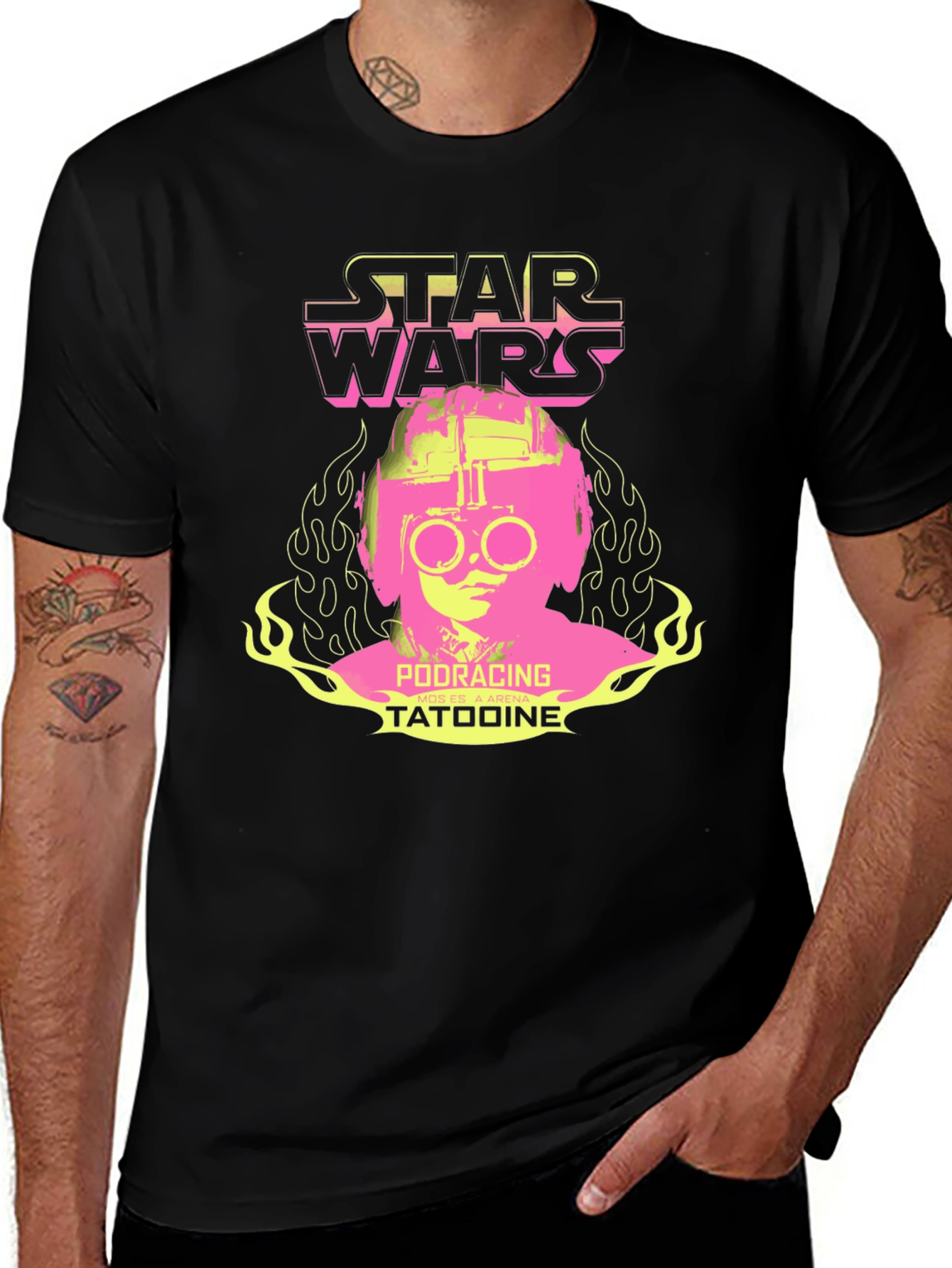 Star Wars Podracing Tatooine Black T-Shirt