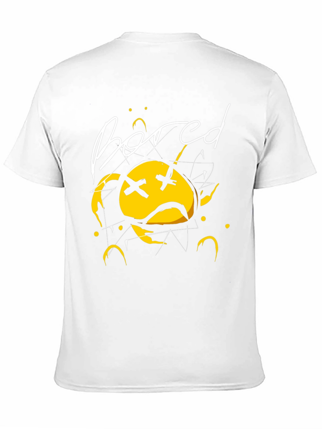 Bored Face Graphic T-Shirt - Stylish Black Tee