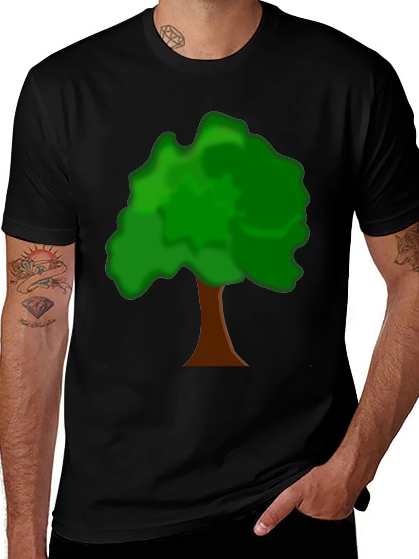 Tree Graphic Tee - Nature Lovers Black T-Shirt