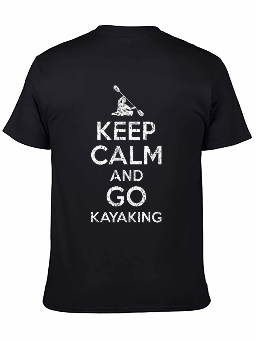 Keep Calm and Go Kayaking Graphic Tee - Black