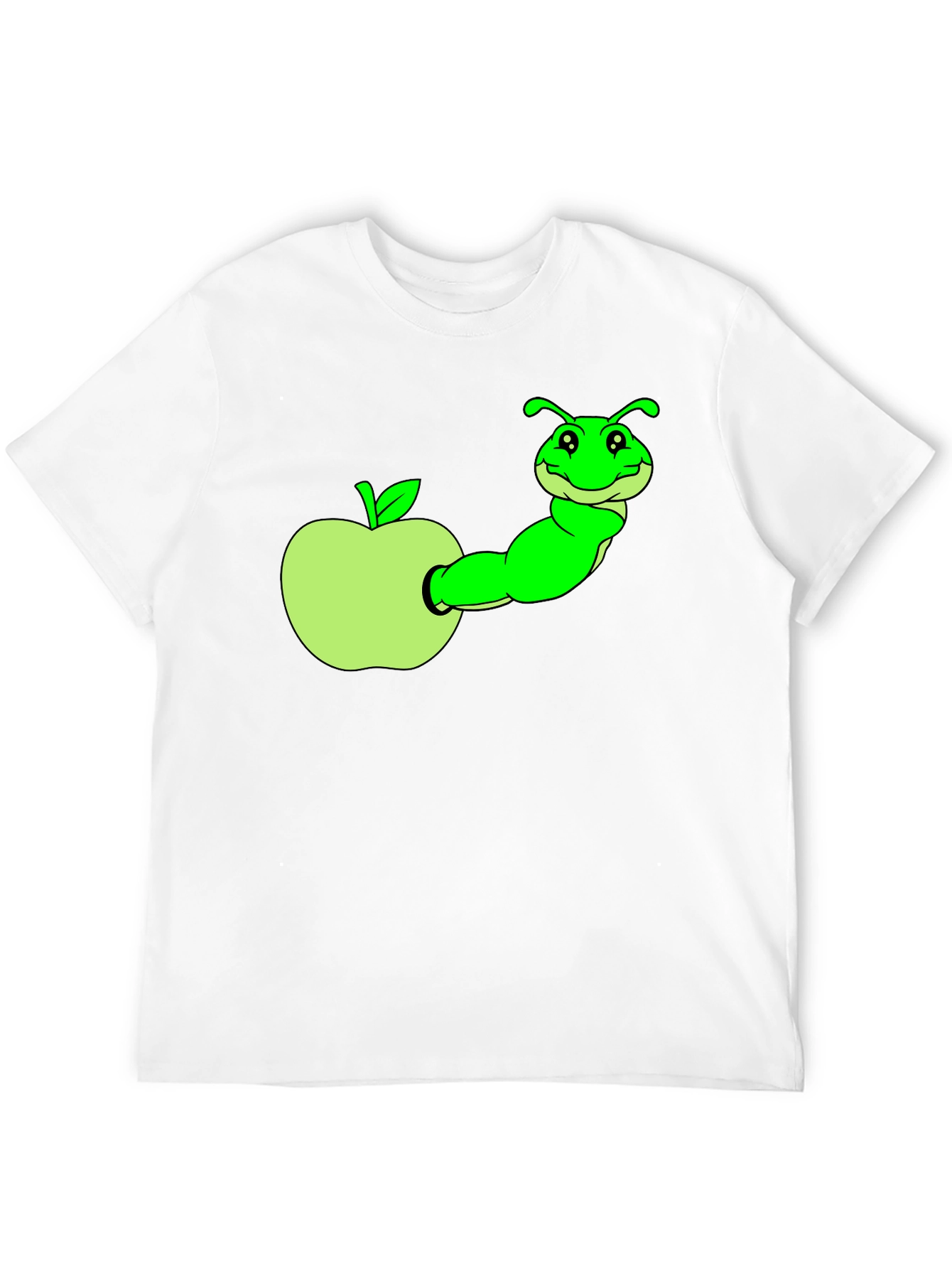 Caterpillar in Apple Graphic T-Shirt