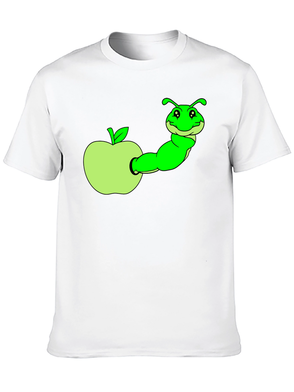 Caterpillar in Apple Graphic T-Shirt