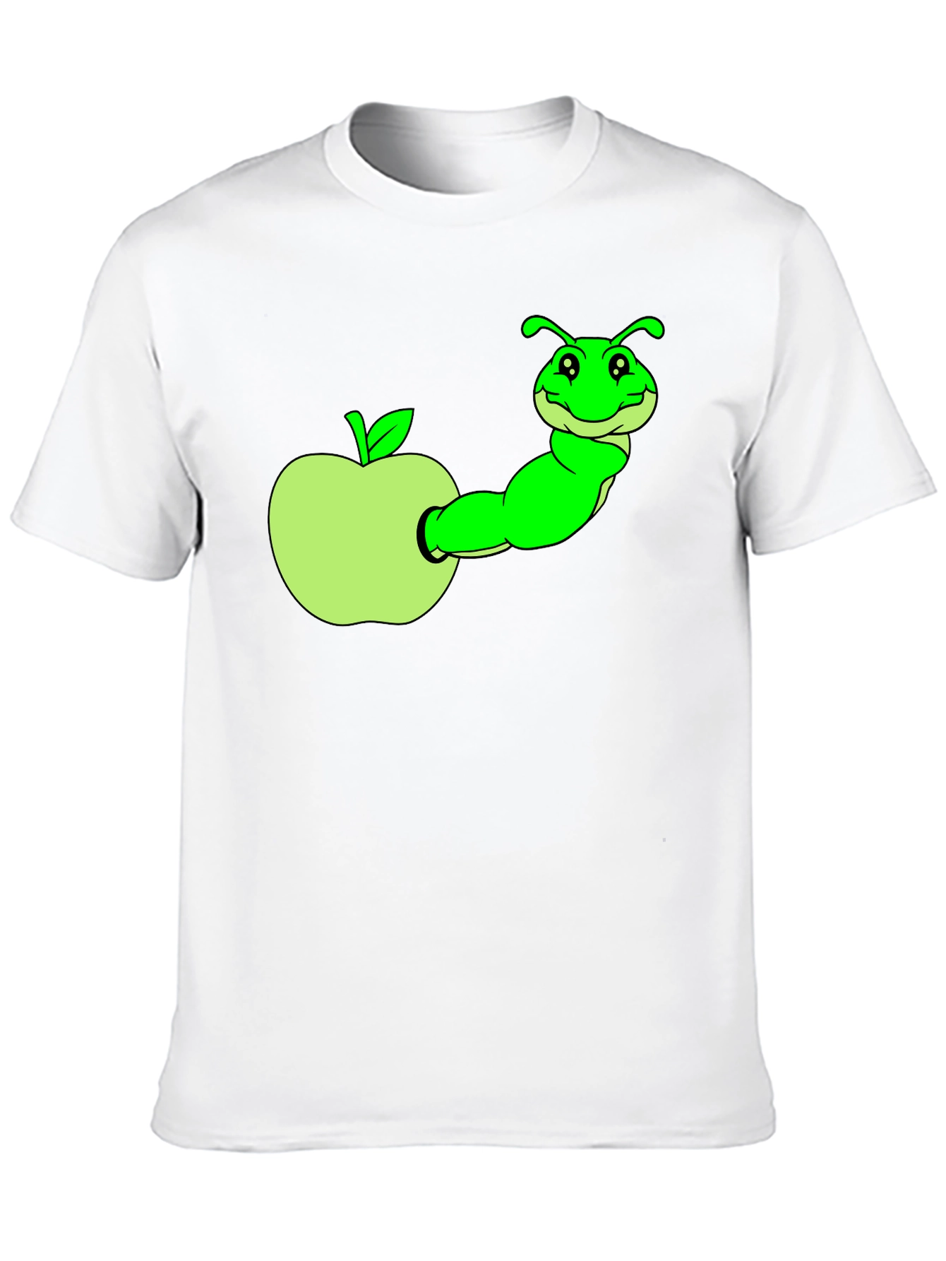Caterpillar in Apple Graphic T-Shirt