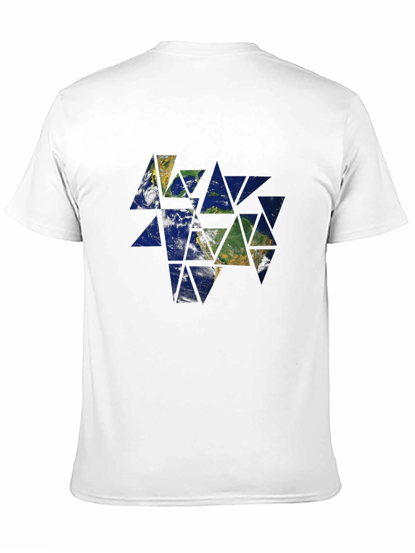 Geometric Earth Graphic Tee - Modern Style