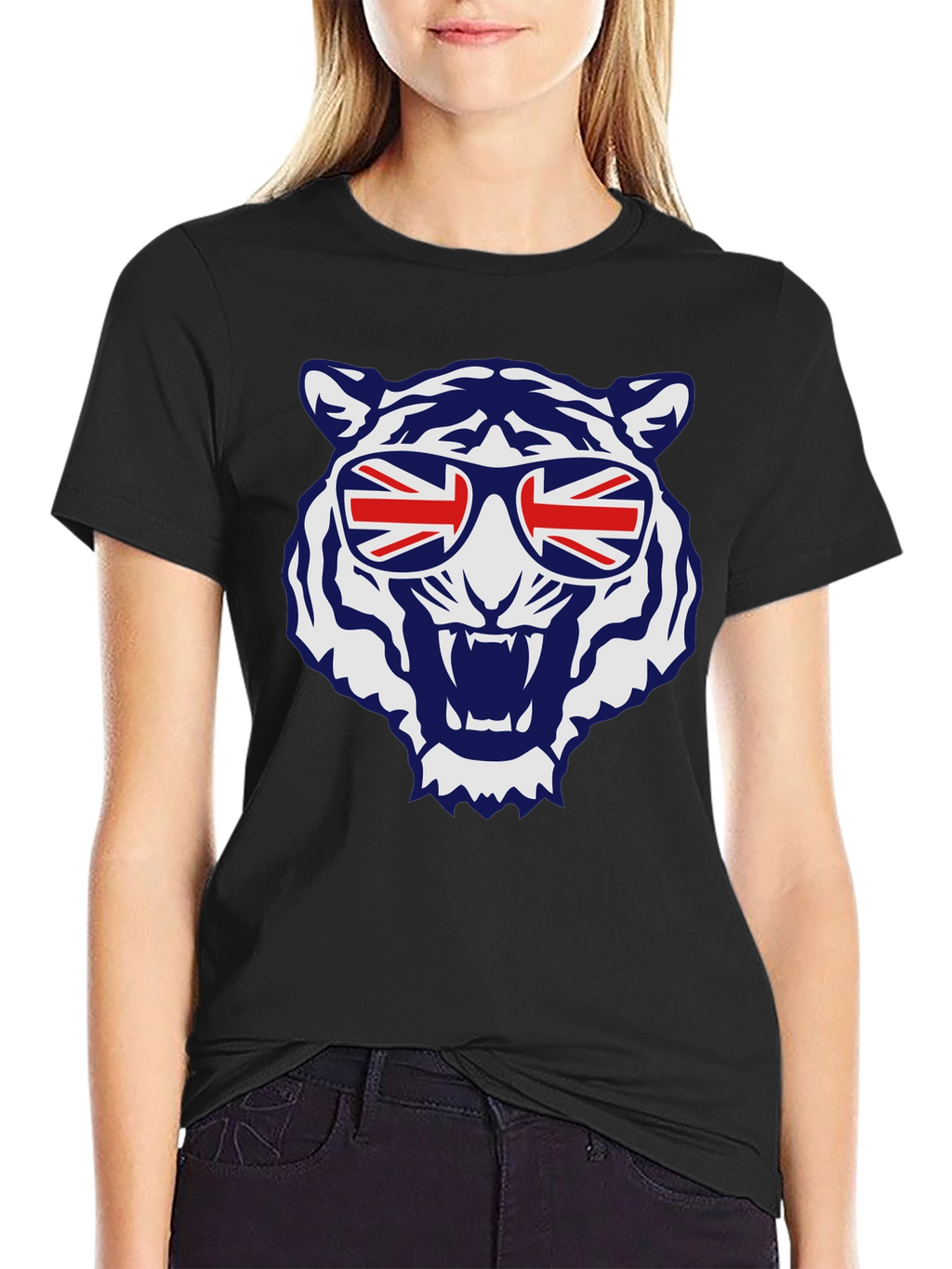 Cool Tiger Union Jack Sunglasses Graphic Tee