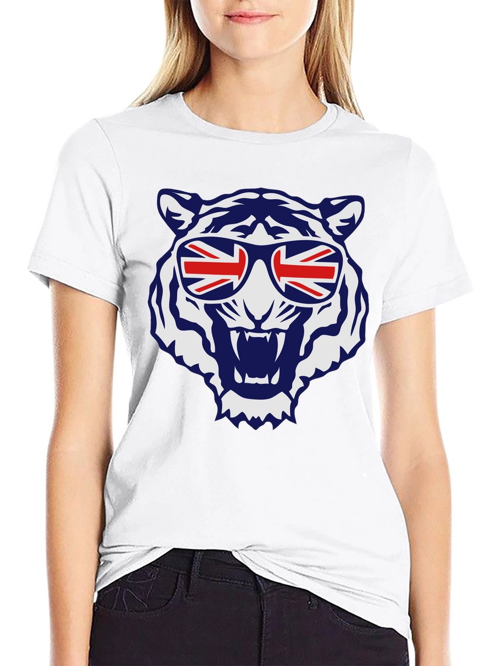 Cool Tiger Union Jack Sunglasses Graphic Tee