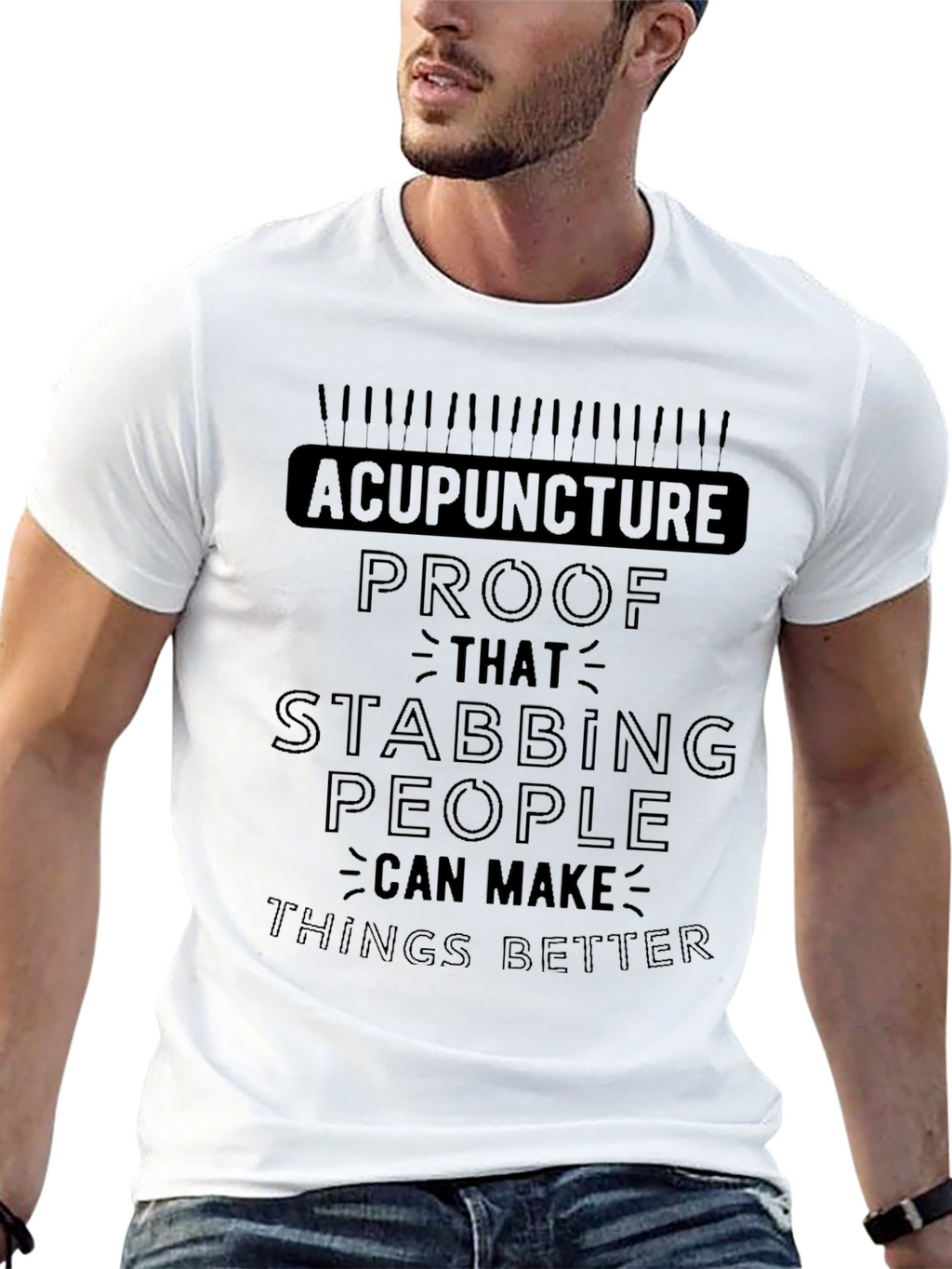 Acupuncture Funny Stabbing T-Shirt