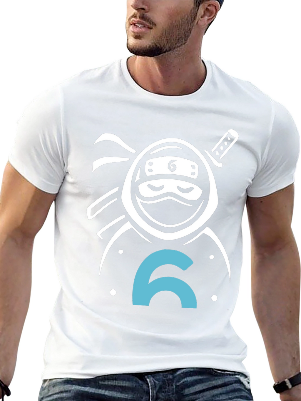 Ninja Number 6 T-Shirt - Black