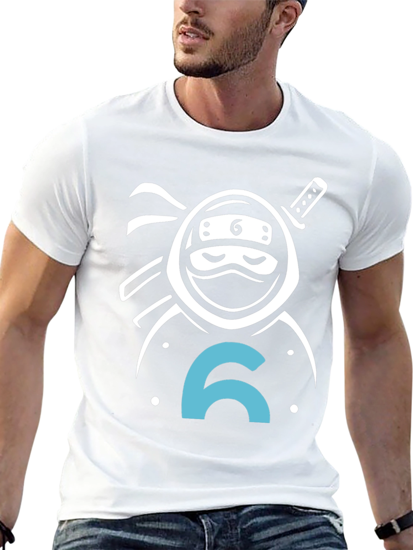 Ninja Number 6 T-Shirt - Black