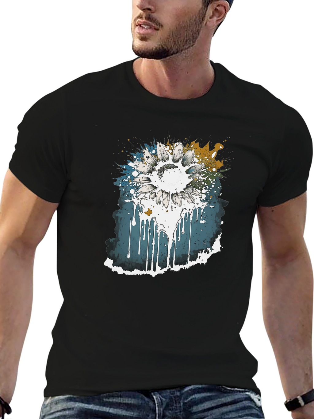 Sunflower Splash Graphic Tee