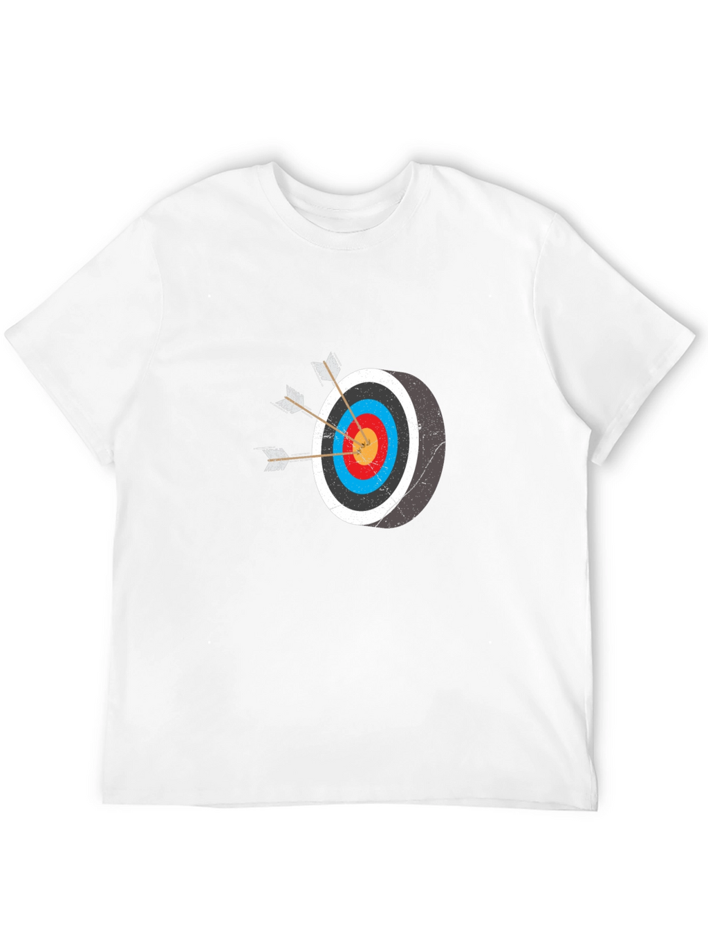 Archery Target Graphic Tee - Black Cotton T-Shirt