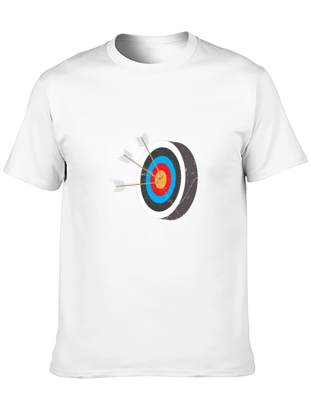 Archery Target Graphic Tee - Black Cotton T-Shirt