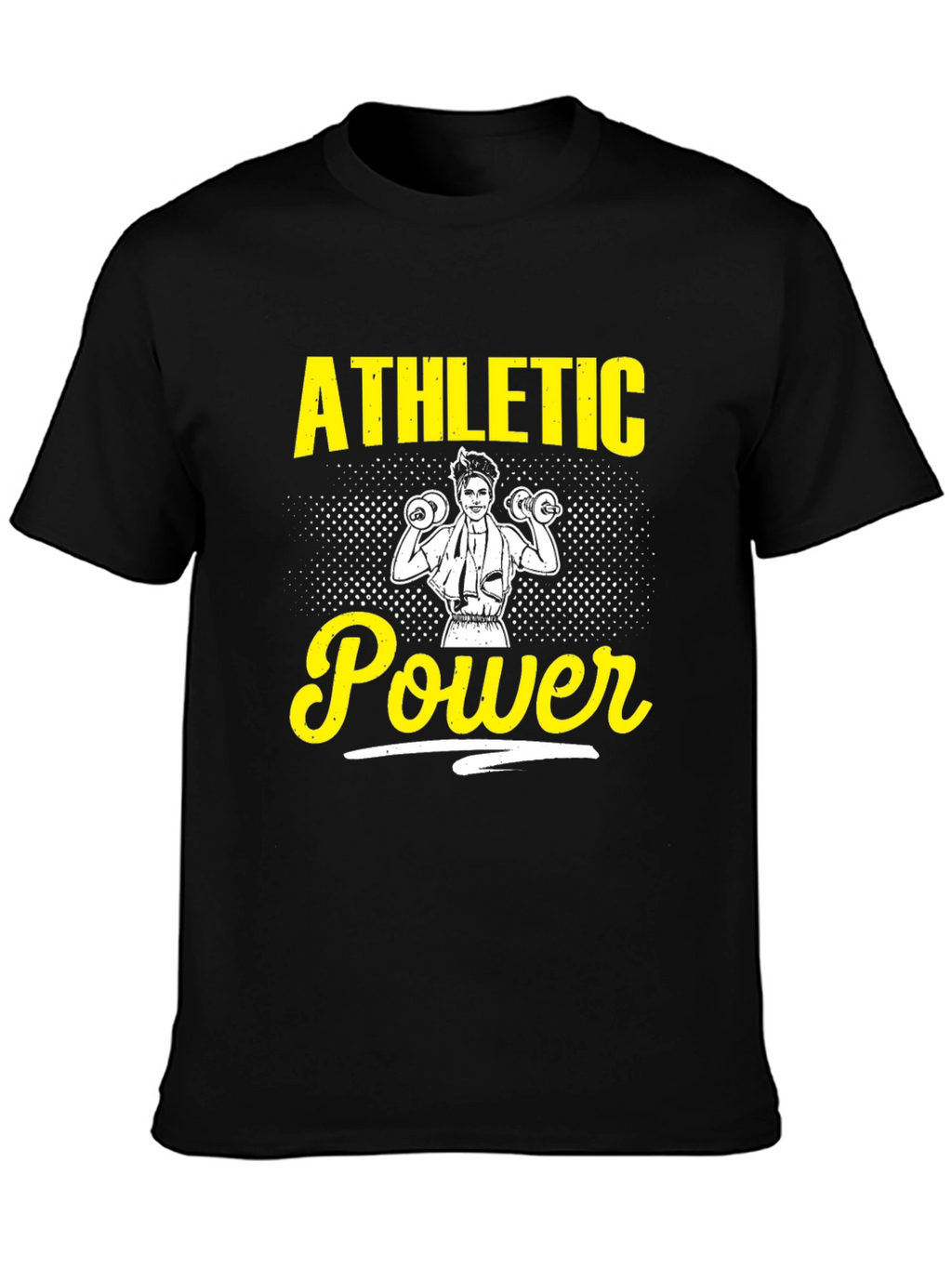 Athletic Power Black T-Shirt - Workout Apparel