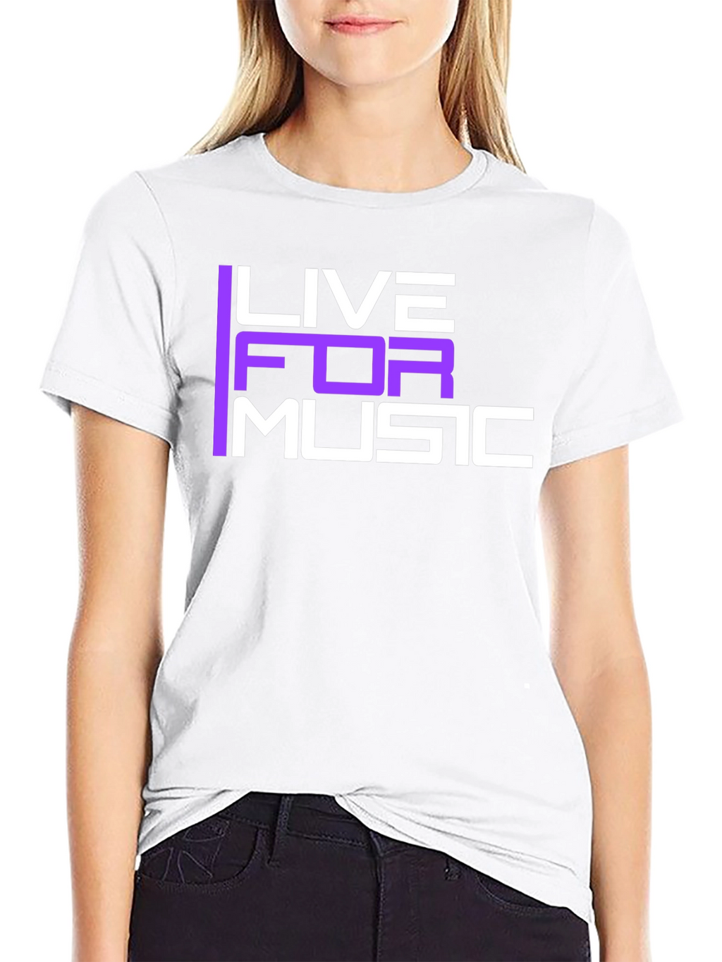 Live for Music Graphic T-Shirt - Black