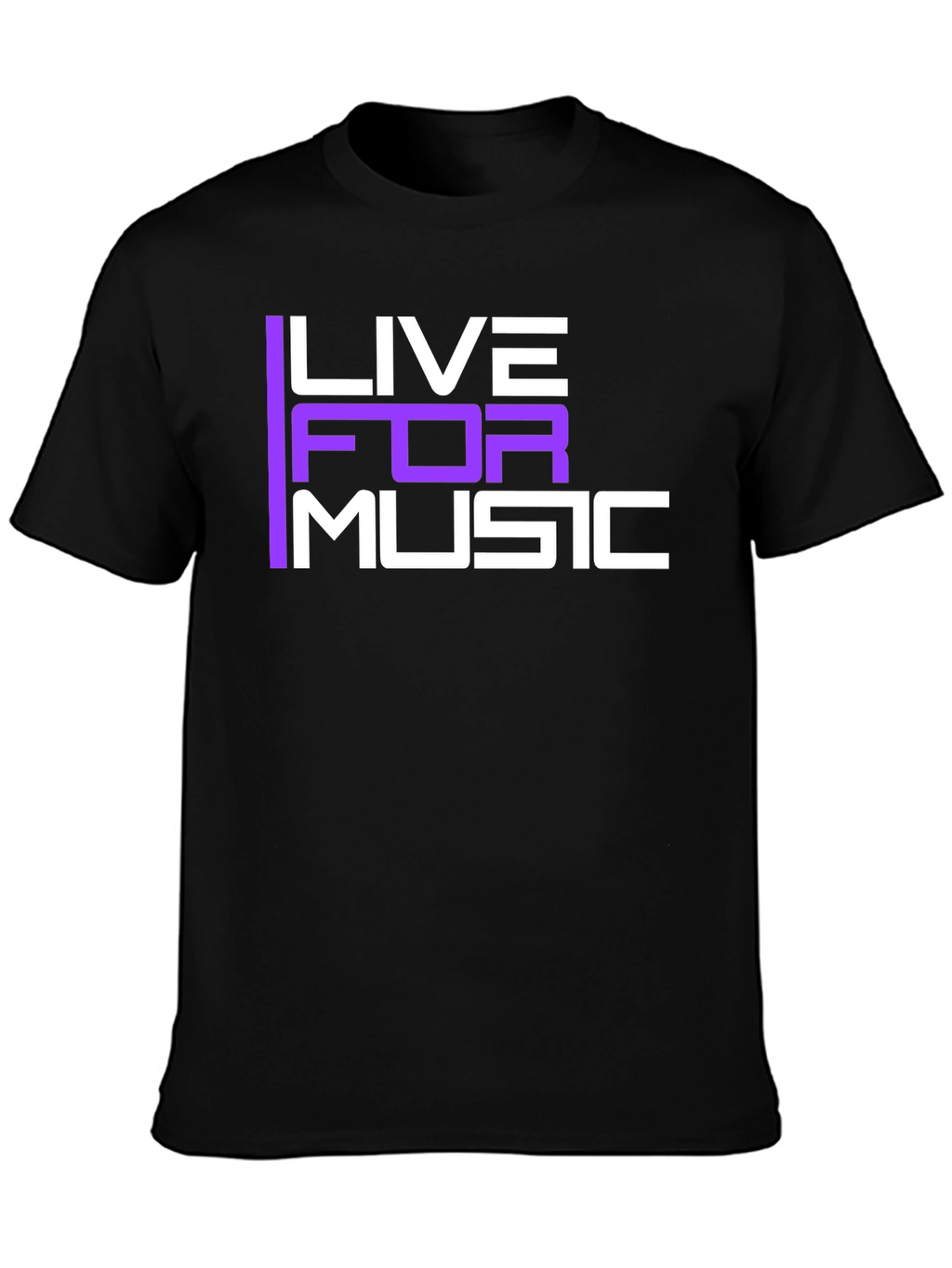 Live for Music Graphic T-Shirt - Black