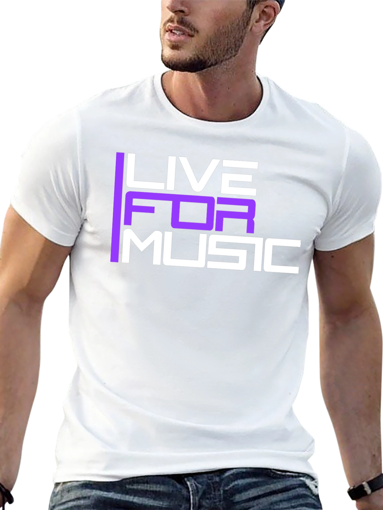 Live for Music Graphic T-Shirt - Black