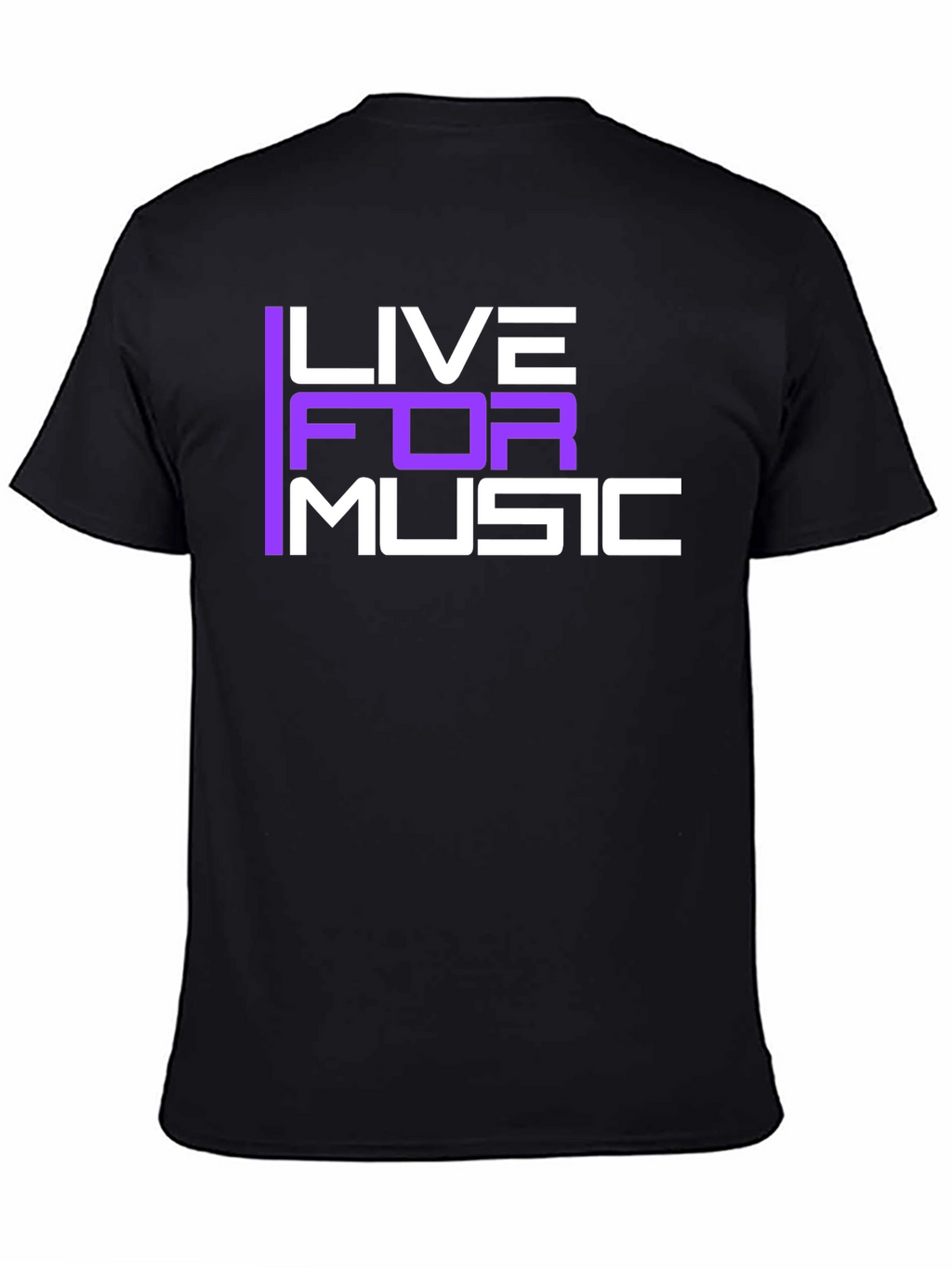 Live for Music Graphic T-Shirt - Black