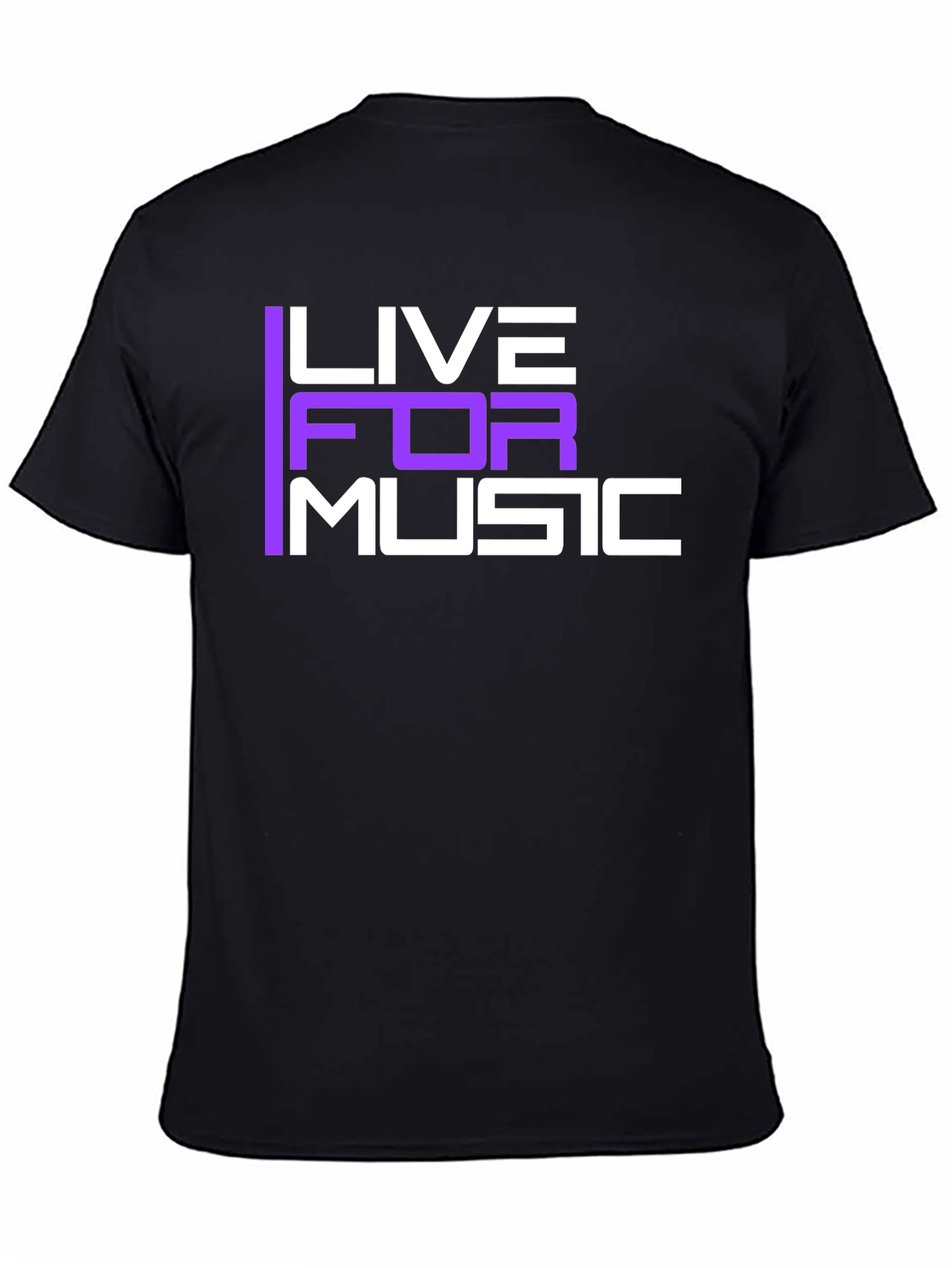 Live for Music Graphic T-Shirt - Black