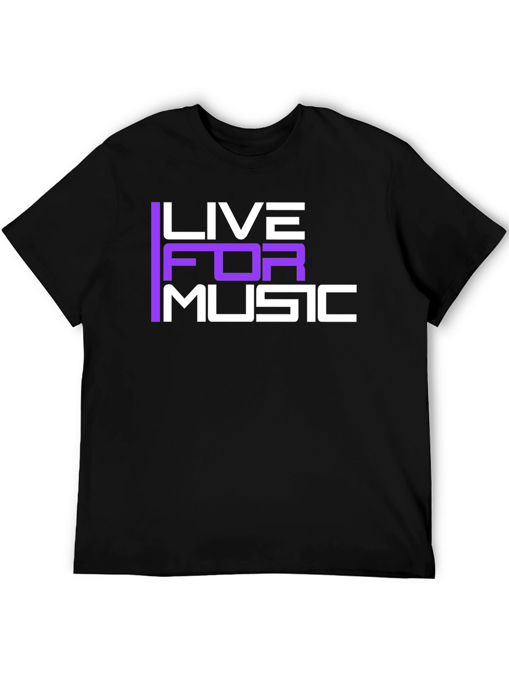 Live for Music Graphic T-Shirt - Black