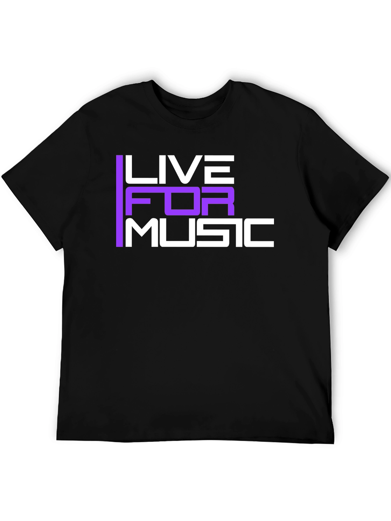 Live for Music Graphic T-Shirt - Black