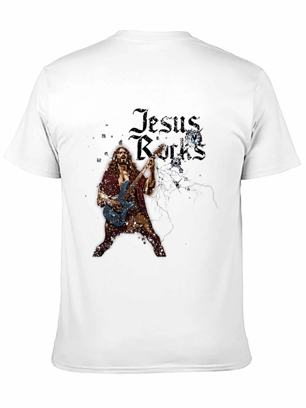 Jesus Rocks T-Shirt - Black Graphic Tee