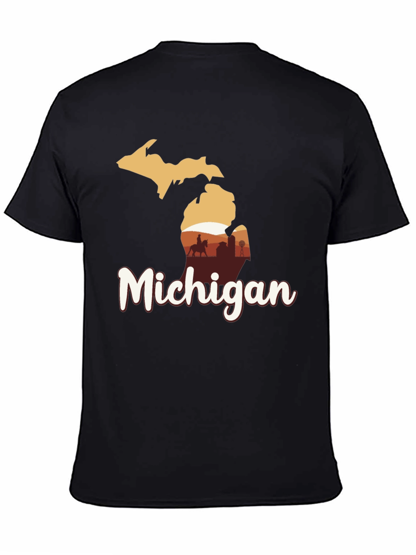 Michigan Graphic Tee - State Pride Black T-Shirt