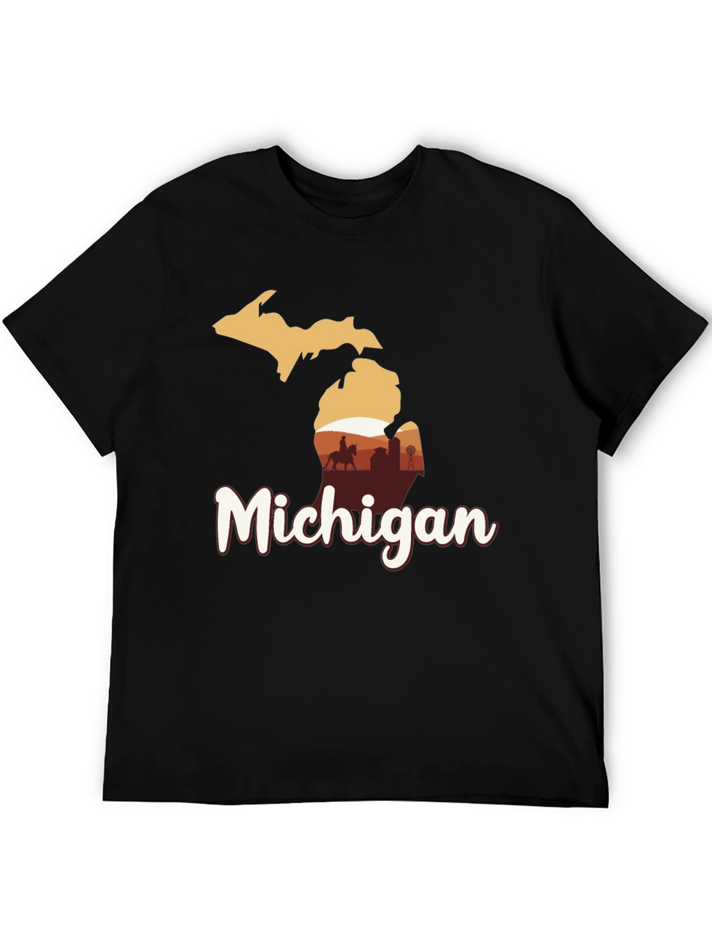 Michigan Graphic Tee - State Pride Black T-Shirt
