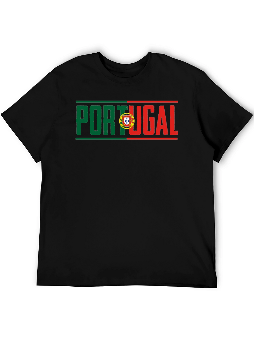 Portugal Flag T-Shirt Black Tee