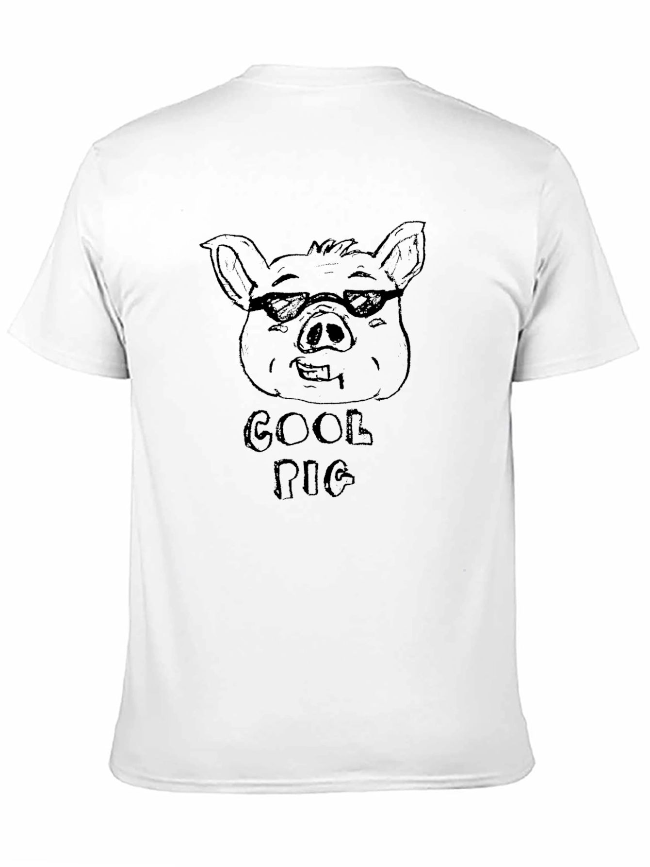 Cool Pig Graphic T-Shirt - Black Cotton Tee