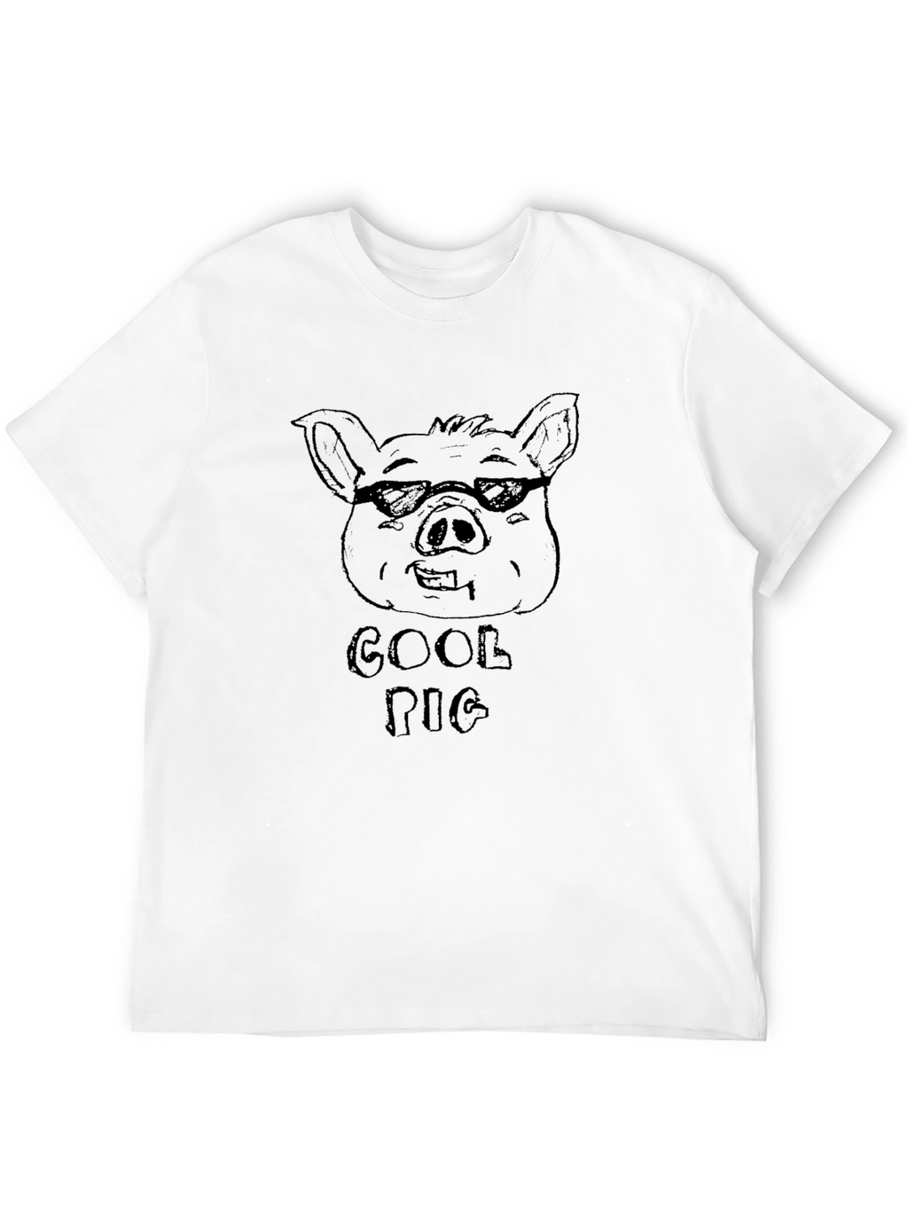 Cool Pig Graphic T-Shirt - Black Cotton Tee