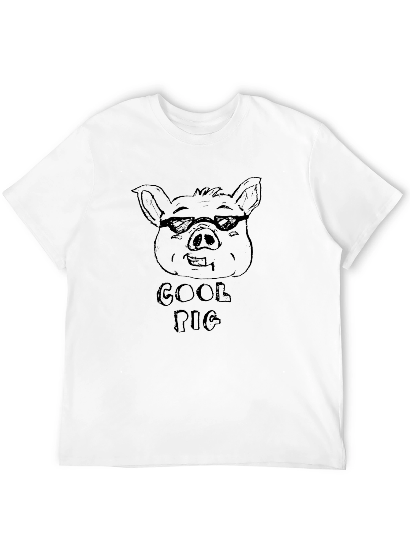 Cool Pig Graphic T-Shirt - Black Cotton Tee
