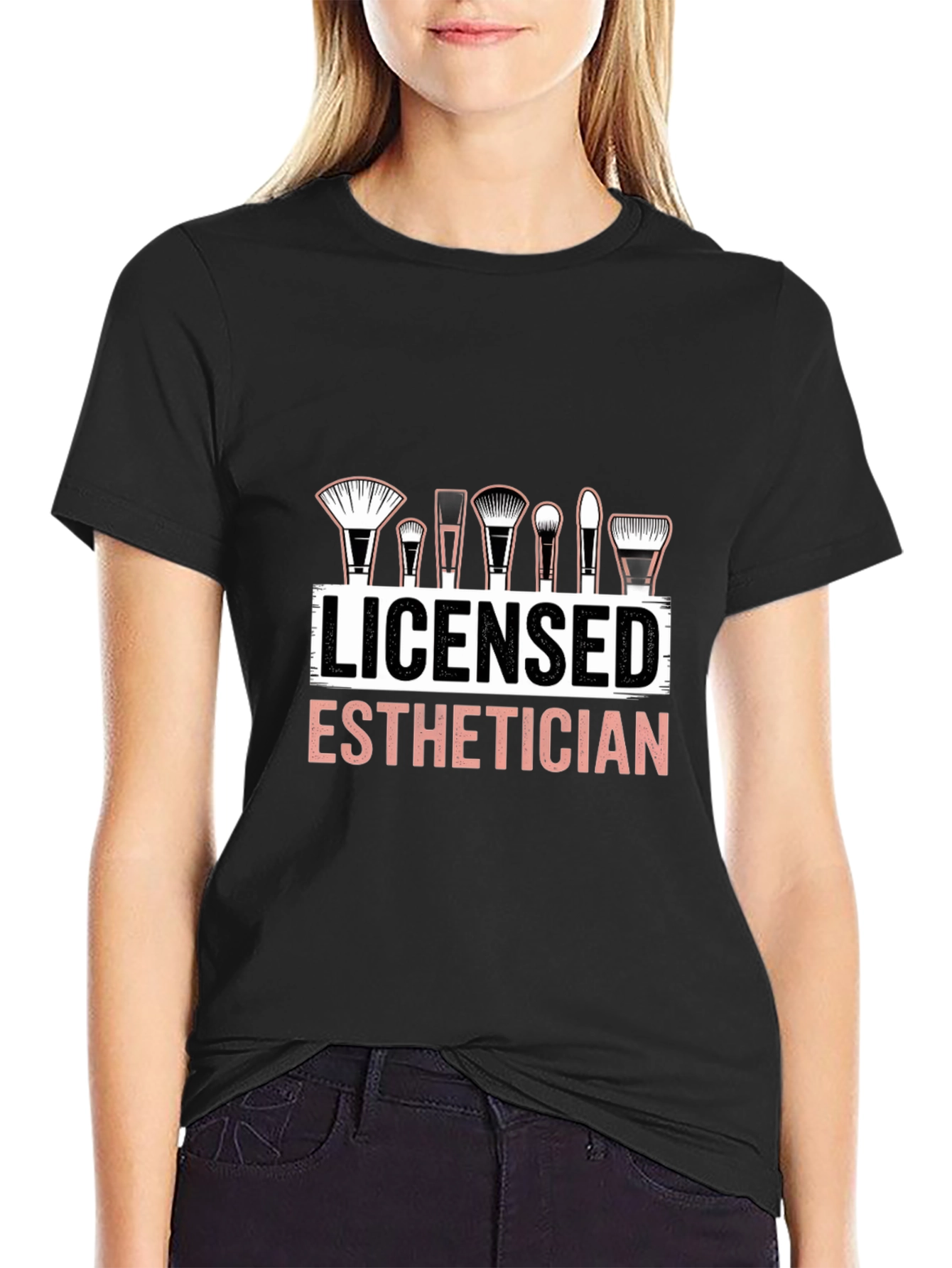 Licensed Esthetician T-Shirt Makeup Artist Cosmetology Tee